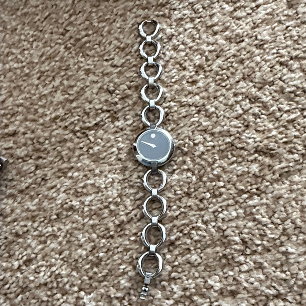 Movado Silver Chain Link Watch